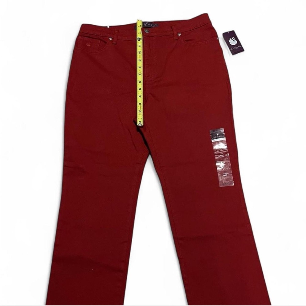 NWT Gloria Vanderbilt Original Amanda Jeans Heritage Fit Tapered Leg Red Sz 14P - Picture 4 of 7